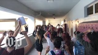 See the videos students took during the Florida school shooting [upl. by Oiramaj]