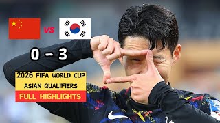 CHINA VS KOREA ｜ 2026 FIFA World Cup Asian Qualifiers  Full Game Highlights  Nov 212023 [upl. by Adahsar]