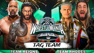 Roman Reigns amp The Rock vs Cody Rhodes amp Seth Rollins Full Match WWE WrestleMania 40 Highlights [upl. by Eatnhoj]