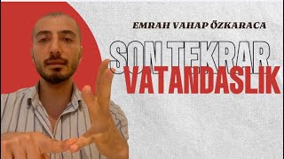 Emrah Vahap Özkaraca Vatandaşlık Genel Tekrar Instagram Canlı Yayını 12 Temmuz 2024 KPSS Lisans [upl. by Mellette]