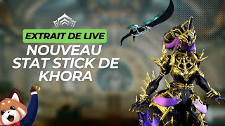 Démonstration dun nouveau stat stick incarnons pour Khora la dague en céramique warframe [upl. by Shafer]