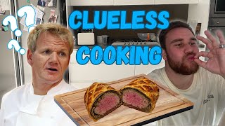 Cooking Gordon Ramsays FAMOUS beef wellington with NO RECIPE  Clueless Cooking [upl. by Jorgensen]