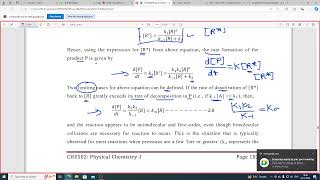 Lindemann’s Theory of Unimolecular Reactions ELEMENTARY REACTION IN SOLUTION [upl. by Tamanaha929]