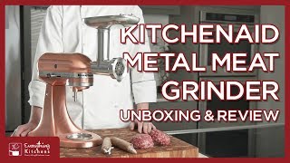 KitchenAid Metal Food Grinder  Meat Grinder Attachment Unboxing amp Test [upl. by Keeler]