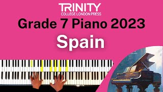 TRINITY Grade 7 Piano 2023  Spain Corea arr Vicari [upl. by Marucci]