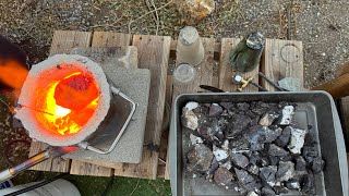 Smelting Our Gold amp Silver Ore From The Chollar Mine In Virginia City Nevada [upl. by Lig]