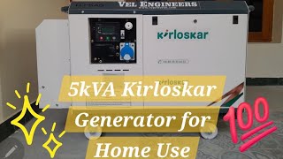 Portable Generator for Home Use by Kirloskar 5KVA Kirloskar Generator for Residence Ready Stock [upl. by Imuya]