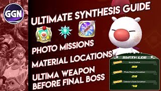 Kingdom Hearts 3  Ultimate Synthesis Guide Photo Missions Materials amp Ultima Weapon [upl. by Adnaral]