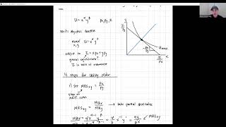 CobbDouglas Utility Maximization Review wDemand Derivation [upl. by Radloff]