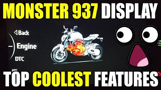 Ducati Monster 937 TFT Display Top ❄COOLEST❄ Features and How to Use It [upl. by Nytsirc]