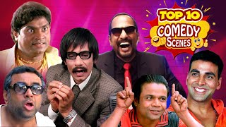 Top 10 Hindi Comedy Scenes  Paresh Rawal  Akshay Kumar Arshad Warsi  Johnny Lever  Rajpal Yadav [upl. by Wilder]