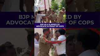 BJP MLA Yogesh Verma Slapped By Bar Association President In Front Of Cops viral shorts [upl. by Notgnihsaw183]