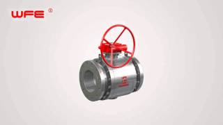 WFE 3 PC Forged Steel Trunnion Mounted Ball Valves 3D Demonstration [upl. by Odlaumor]