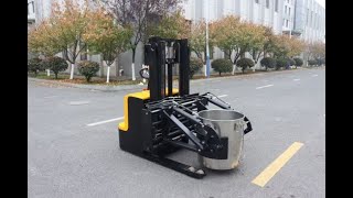 Drum clamp attachment for FLIFT electric stacker [upl. by Yakcm]