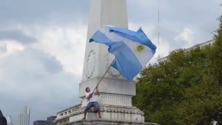 Bandera Nacional ARGENTINA  24 de marzo de 2016 [upl. by Myrtle]