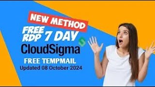 HOW TO CREATE FREE RDP NO CREDIT CARD  NEW MAIL FOR CLOUDSIGMA freerdp free [upl. by Letnahs914]