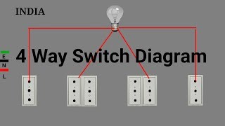 4 Way Switches Wiring Diagram [upl. by Brebner763]