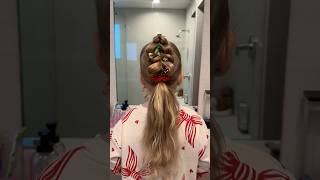 Cute amp festive hair for the holidays hairtutorial hair hairstyle shorts moms daughter [upl. by Falk]