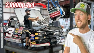 Converting Our NASCAR Truck To 4WheelDrive [upl. by Lepine]