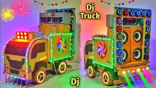 Big real dj truck pickup loading at home  mini dj truckBhaukaaldj [upl. by Esiralc]