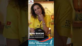 MARATHON RUN FOR GOOD  SAVERA ASSOCIATION  CHAIRPERSON MINU BAKSHI [upl. by Arahd146]