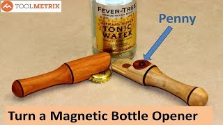 Woodturning EASY DIY Bottle Opener Using a Penny [upl. by Janeva]