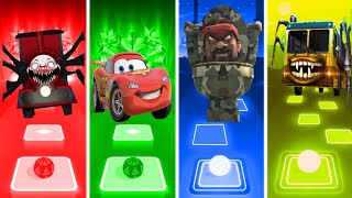 Choo Choo Charles Vs Lightning McQueen Vs Camo Skibidi Toilet Vs Bus Eater  Tiles Hop EDM Rush [upl. by Jacoby]