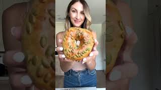 HIGH PROTEIN GREEK YOGURT PUMPKIN BAGELS [upl. by Ailla]