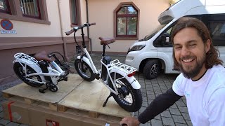 Junger Mann verkauft CampingFalträder myvelo Rio Falt Fat Ebike Tiefeinsteiger 2022 [upl. by Stedmann]