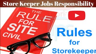 Store Keeper Jobs ResponsibilitiesConstruction Store Keeper job ResponsibilitiesWhat is MRO [upl. by Hgieleak]