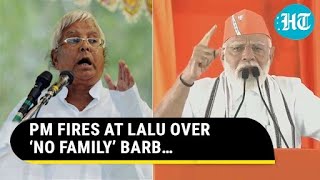 PM Modi’s Scathing Response To Lalu’s ‘No Family’ Jibe BJP Launches ‘Modi Ka Parivar’ Campaign [upl. by Uuge]