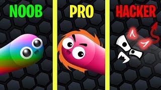 NOOB vs PRO vs HACKER in SLITHERIO [upl. by Cinnamon]