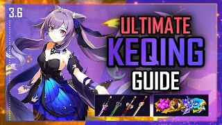 ULTIMATE KEQING GUIDE Aggravate Teams Weapons Builds Combos etc  Genshin Impact Ver 36 [upl. by Louanna]