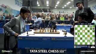 Gukesh Accidently Repeats 3 Times in WINNING Position against Pragg In Tata Steel 2024 [upl. by Ema]