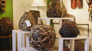 Sculptural Art Baskets from Matt Tommey  Twined Basket  Fiber Art [upl. by Nonaihr332]