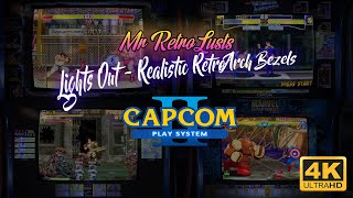 Capcom Play System II 4K  Lights Out  Realistic Retroarch Bezels [upl. by Luba]