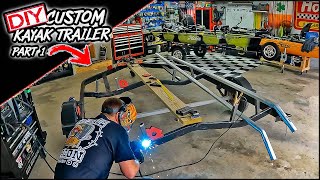 Double Kayak Trailer Build  How To Build A Custom Kayak trailer DIY  Kayak Fishing 2023 [upl. by Cogan536]