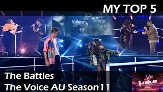 MY Top 5 The Battles  The Voice Australia Season11 [upl. by Tynan]