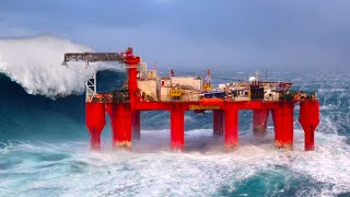 Life Inside Giant Offshore Rigs in the Middle of a Storm [upl. by Truk]