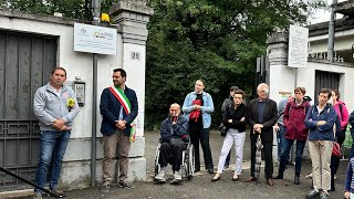 Legnano cerimonia di scoprimento della targa del centenario al parco ExIla [upl. by Ebeneser978]