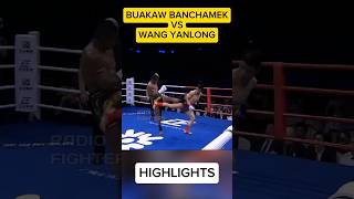 Buakaw vs Wang Yanlong Kungfu Master Challenges Buakaw Highlights shortvideo boxingshorts [upl. by Lraep101]