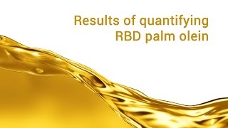 Results of quantifying RBD Palm Olein [upl. by Lak]