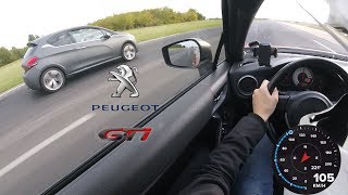 Toyota GT86 vs Peugeot 208 gti facelift 16 THP 208 [upl. by Sitoiganap180]