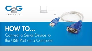 How To Connect a Serial Device using USB [upl. by Obbard783]