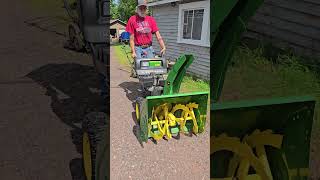 John Deere 828D Snow Blower  Test for Auction [upl. by Angelle]