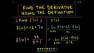 ❖ Finding a Derivative Using the Definition of a Derivative ❖ [upl. by Nohtahoj597]