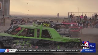 Demolition derby draws crowds to Tooele County [upl. by Idnic437]