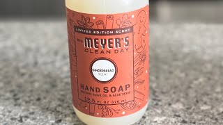 Mrs Meyers Clean Day Hand Soap Gingerbread Christmas Festive gingerbread mrsmeyers handsoap [upl. by Orbadiah427]