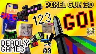 Lets Play Pixel Gun 3D DEADLY GAMES amp Science Lab  Duddy got a new Skin Dad amp Kids [upl. by Angela]