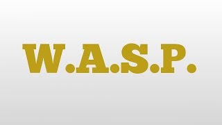 WASP meaning and pronunciation [upl. by Uranie772]